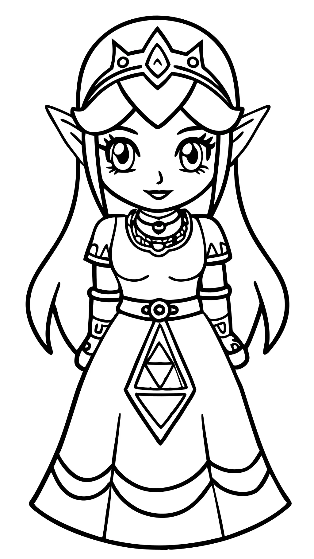 princesa zelda para colorear